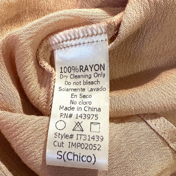 Deep front and back V shirt, butterfly sleeves , size S, Rayon, NWT - Picture 2 of 8